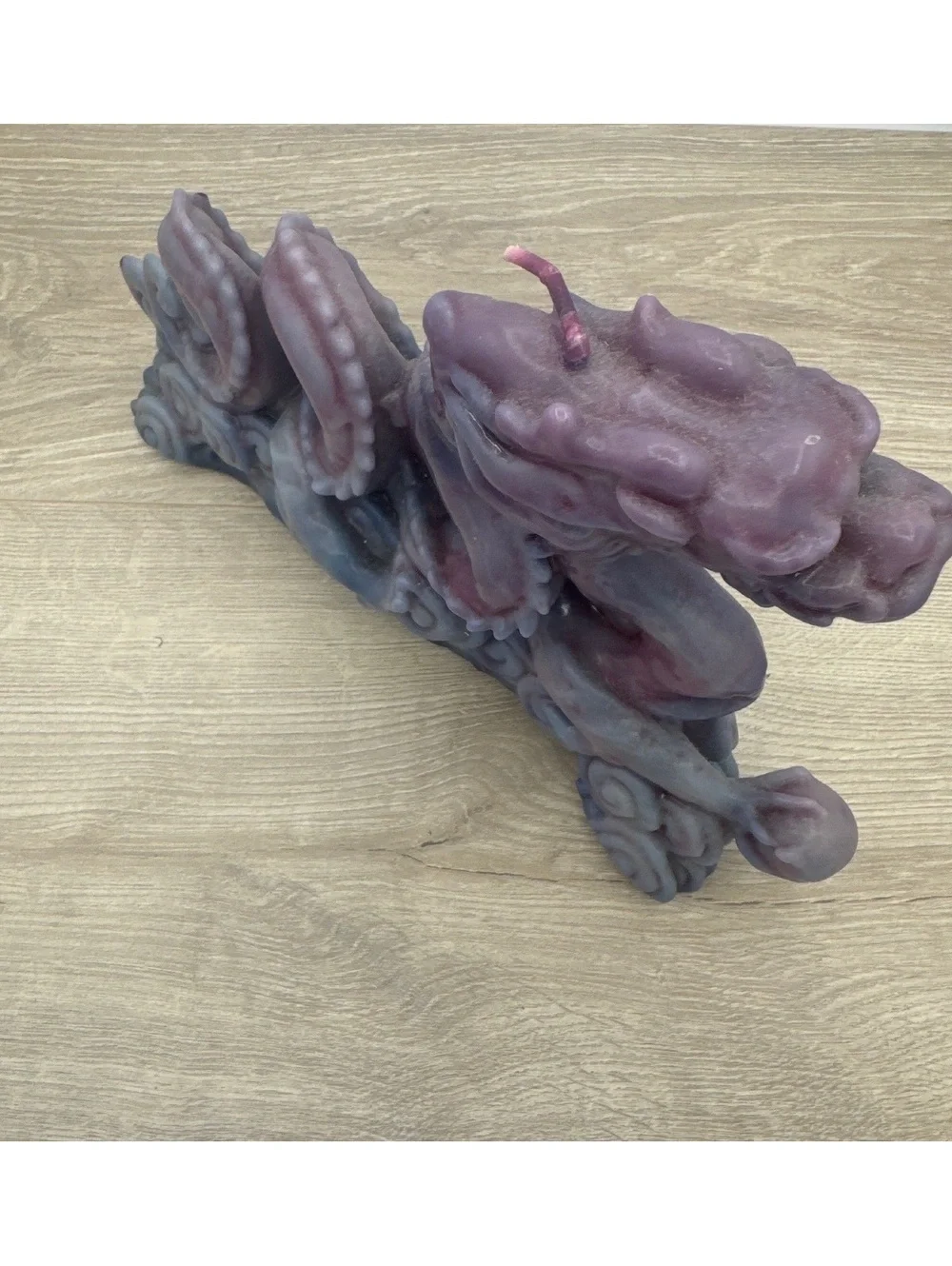 Handmade Purple Dragon Candle Sculpture, Unused